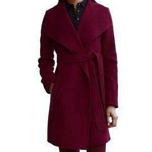Banana Republic Burgundy Wrap Coat
